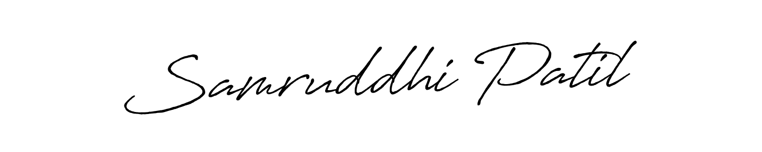 How to make Samruddhi Patil signature? Antro_Vectra_Bolder is a professional autograph style. Create handwritten signature for Samruddhi Patil name. Samruddhi Patil signature style 7 images and pictures png