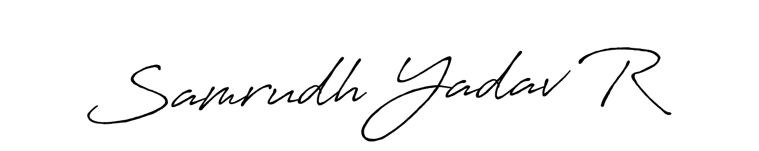 Also we have Samrudh Yadav R name is the best signature style. Create professional handwritten signature collection using Antro_Vectra_Bolder autograph style. Samrudh Yadav R signature style 7 images and pictures png