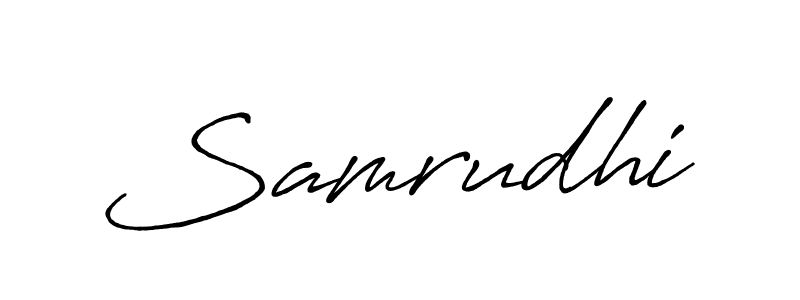 How to make Samrudhi signature? Antro_Vectra_Bolder is a professional autograph style. Create handwritten signature for Samrudhi name. Samrudhi signature style 7 images and pictures png