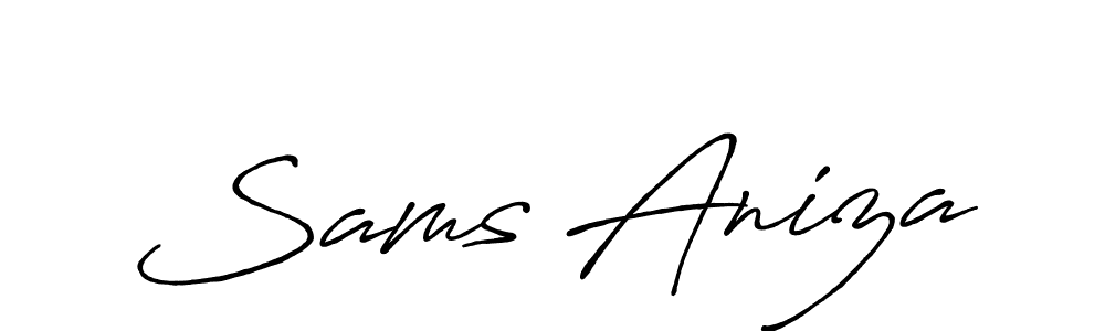 Create a beautiful signature design for name Sams Aniza. With this signature (Antro_Vectra_Bolder) fonts, you can make a handwritten signature for free. Sams Aniza signature style 7 images and pictures png