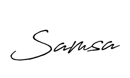 You should practise on your own different ways (Antro_Vectra_Bolder) to write your name (Samsa) in signature. don't let someone else do it for you. Samsa signature style 7 images and pictures png