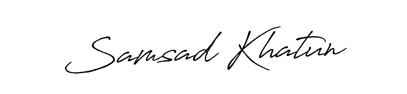 if you are searching for the best signature style for your name Samsad Khatun. so please give up your signature search. here we have designed multiple signature styles  using Antro_Vectra_Bolder. Samsad Khatun signature style 7 images and pictures png