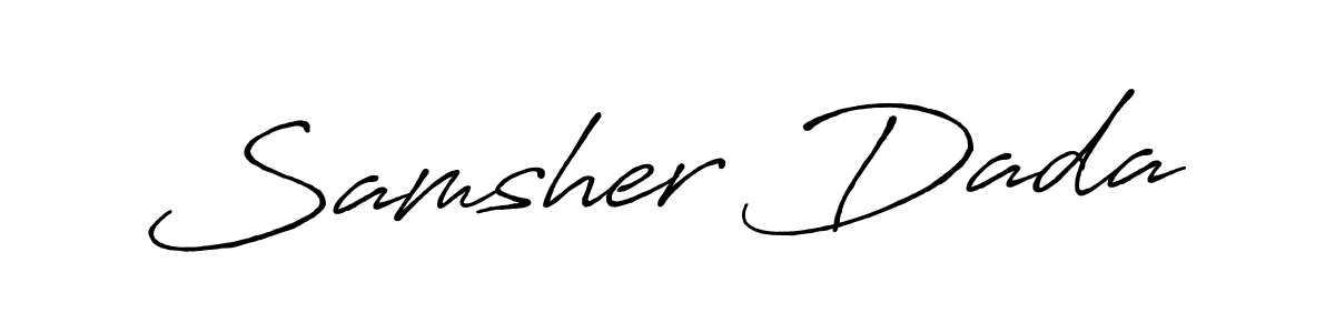 Design your own signature with our free online signature maker. With this signature software, you can create a handwritten (Antro_Vectra_Bolder) signature for name Samsher Dada. Samsher Dada signature style 7 images and pictures png