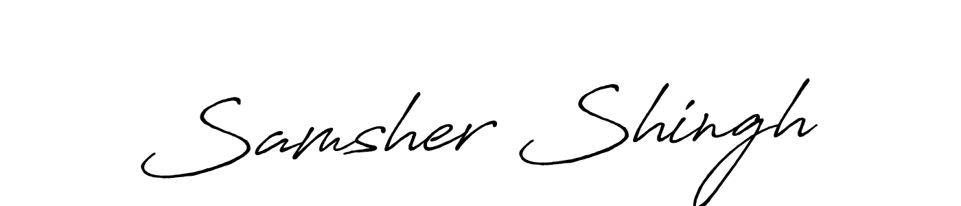 Use a signature maker to create a handwritten signature online. With this signature software, you can design (Antro_Vectra_Bolder) your own signature for name Samsher Shingh. Samsher Shingh signature style 7 images and pictures png