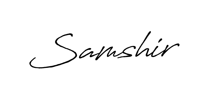 How to make Samshir signature? Antro_Vectra_Bolder is a professional autograph style. Create handwritten signature for Samshir name. Samshir signature style 7 images and pictures png