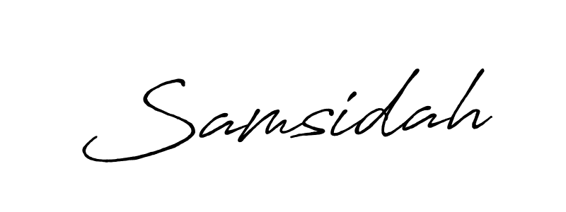 Design your own signature with our free online signature maker. With this signature software, you can create a handwritten (Antro_Vectra_Bolder) signature for name Samsidah. Samsidah signature style 7 images and pictures png