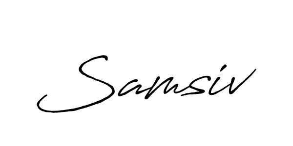 Make a beautiful signature design for name Samsiv. With this signature (Antro_Vectra_Bolder) style, you can create a handwritten signature for free. Samsiv signature style 7 images and pictures png