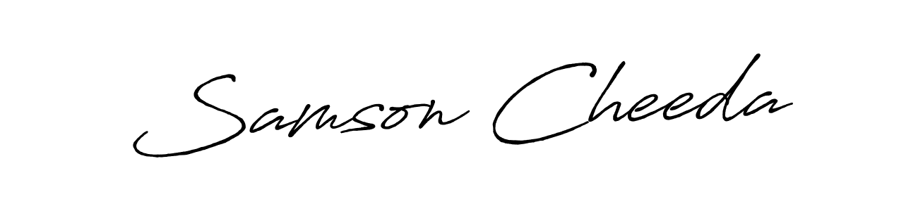 Similarly Antro_Vectra_Bolder is the best handwritten signature design. Signature creator online .You can use it as an online autograph creator for name Samson Cheeda. Samson Cheeda signature style 7 images and pictures png