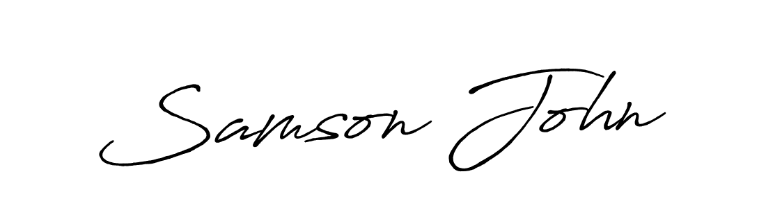 It looks lik you need a new signature style for name Samson John. Design unique handwritten (Antro_Vectra_Bolder) signature with our free signature maker in just a few clicks. Samson John signature style 7 images and pictures png