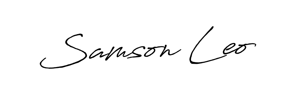 Make a beautiful signature design for name Samson Leo. With this signature (Antro_Vectra_Bolder) style, you can create a handwritten signature for free. Samson Leo signature style 7 images and pictures png