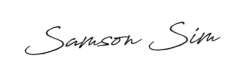 It looks lik you need a new signature style for name Samson Sim. Design unique handwritten (Antro_Vectra_Bolder) signature with our free signature maker in just a few clicks. Samson Sim signature style 7 images and pictures png