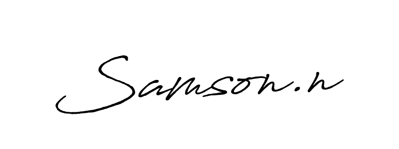 Make a beautiful signature design for name Samson.n. Use this online signature maker to create a handwritten signature for free. Samson.n signature style 7 images and pictures png