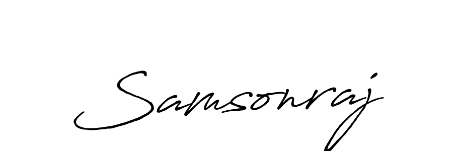 Design your own signature with our free online signature maker. With this signature software, you can create a handwritten (Antro_Vectra_Bolder) signature for name Samsonraj. Samsonraj signature style 7 images and pictures png