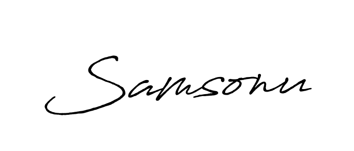 Create a beautiful signature design for name Samsonu. With this signature (Antro_Vectra_Bolder) fonts, you can make a handwritten signature for free. Samsonu signature style 7 images and pictures png