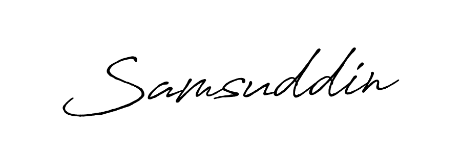 How to make Samsuddin name signature. Use Antro_Vectra_Bolder style for creating short signs online. This is the latest handwritten sign. Samsuddin signature style 7 images and pictures png