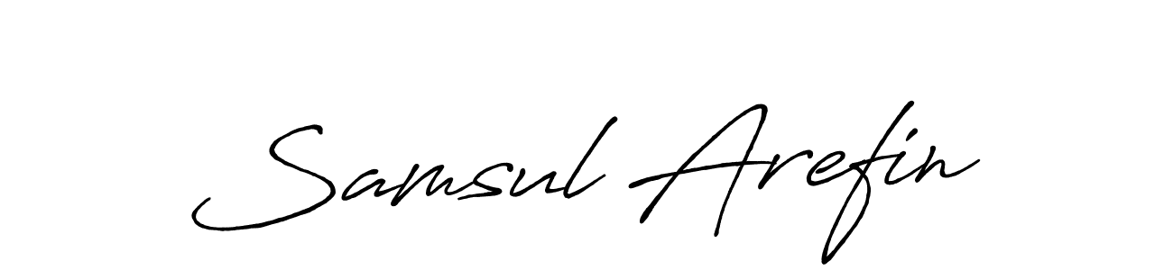How to make Samsul Arefin name signature. Use Antro_Vectra_Bolder style for creating short signs online. This is the latest handwritten sign. Samsul Arefin signature style 7 images and pictures png