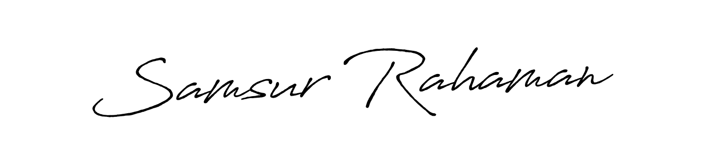 Samsur Rahaman stylish signature style. Best Handwritten Sign (Antro_Vectra_Bolder) for my name. Handwritten Signature Collection Ideas for my name Samsur Rahaman. Samsur Rahaman signature style 7 images and pictures png