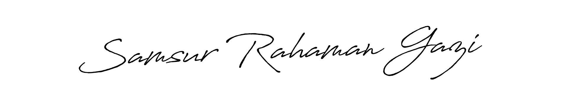 How to make Samsur Rahaman Gazi name signature. Use Antro_Vectra_Bolder style for creating short signs online. This is the latest handwritten sign. Samsur Rahaman Gazi signature style 7 images and pictures png