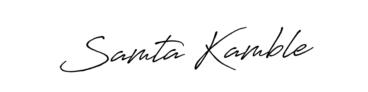 You can use this online signature creator to create a handwritten signature for the name Samta Kamble. This is the best online autograph maker. Samta Kamble signature style 7 images and pictures png