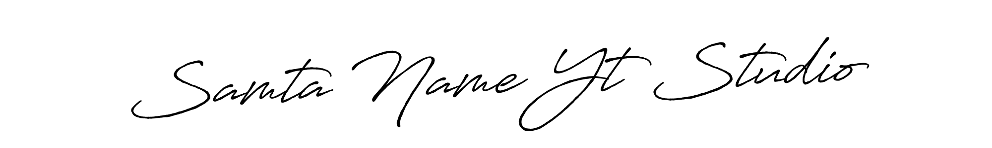 How to make Samta Name Yt Studio name signature. Use Antro_Vectra_Bolder style for creating short signs online. This is the latest handwritten sign. Samta Name Yt Studio signature style 7 images and pictures png