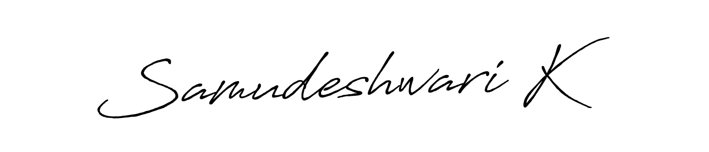 Also we have Samudeshwari K name is the best signature style. Create professional handwritten signature collection using Antro_Vectra_Bolder autograph style. Samudeshwari K signature style 7 images and pictures png