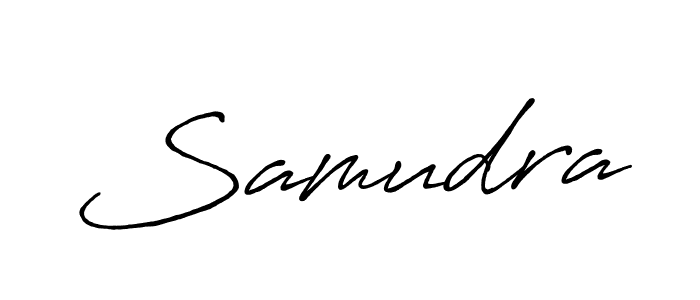 How to make Samudra name signature. Use Antro_Vectra_Bolder style for creating short signs online. This is the latest handwritten sign. Samudra signature style 7 images and pictures png
