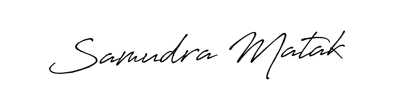 Create a beautiful signature design for name Samudra Matak. With this signature (Antro_Vectra_Bolder) fonts, you can make a handwritten signature for free. Samudra Matak signature style 7 images and pictures png