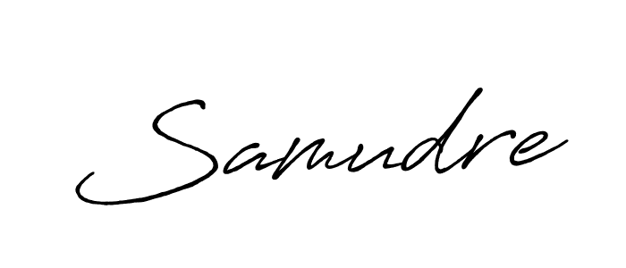 Similarly Antro_Vectra_Bolder is the best handwritten signature design. Signature creator online .You can use it as an online autograph creator for name Samudre. Samudre signature style 7 images and pictures png