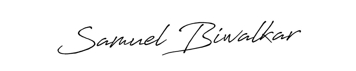 You should practise on your own different ways (Antro_Vectra_Bolder) to write your name (Samuel Biwalkar) in signature. don't let someone else do it for you. Samuel Biwalkar signature style 7 images and pictures png