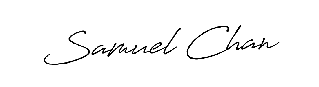 Use a signature maker to create a handwritten signature online. With this signature software, you can design (Antro_Vectra_Bolder) your own signature for name Samuel Chan. Samuel Chan signature style 7 images and pictures png