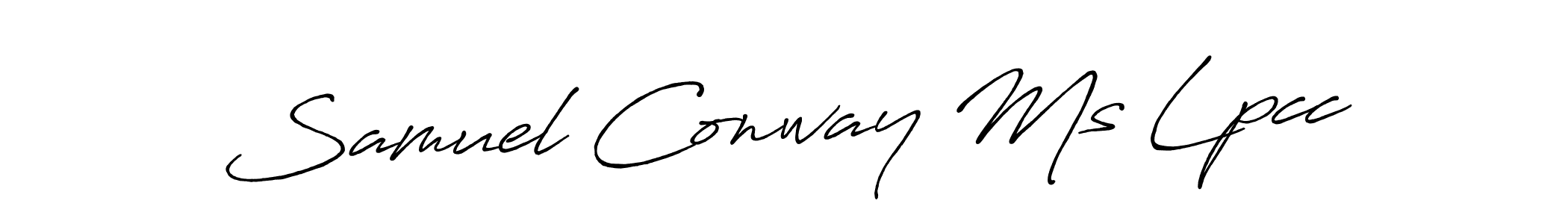 Make a beautiful signature design for name Samuel Conway Ms Lpcc. With this signature (Antro_Vectra_Bolder) style, you can create a handwritten signature for free. Samuel Conway Ms Lpcc signature style 7 images and pictures png