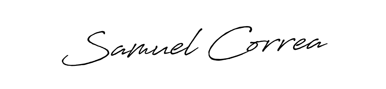 Use a signature maker to create a handwritten signature online. With this signature software, you can design (Antro_Vectra_Bolder) your own signature for name Samuel Correa. Samuel Correa signature style 7 images and pictures png