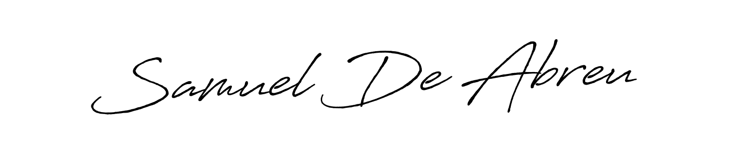 You should practise on your own different ways (Antro_Vectra_Bolder) to write your name (Samuel De Abreu) in signature. don't let someone else do it for you. Samuel De Abreu signature style 7 images and pictures png