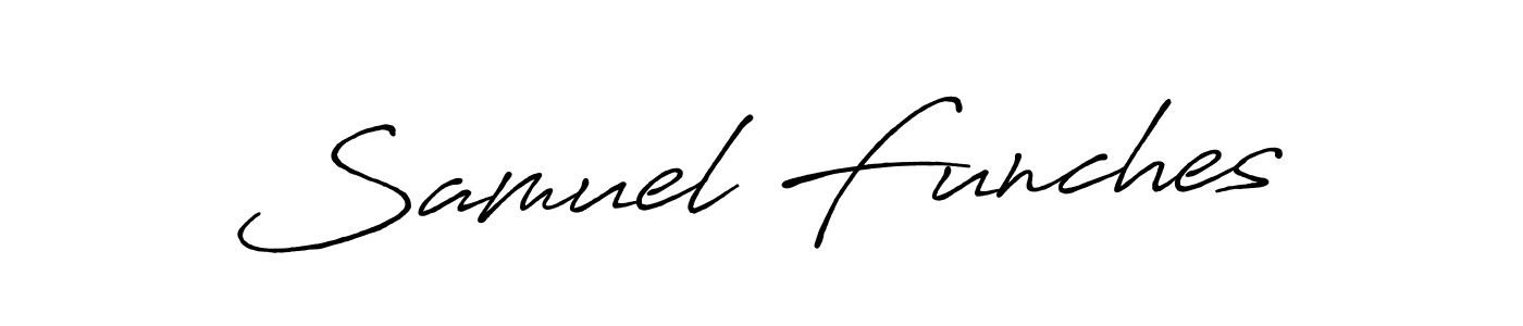 How to make Samuel Funches name signature. Use Antro_Vectra_Bolder style for creating short signs online. This is the latest handwritten sign. Samuel Funches signature style 7 images and pictures png