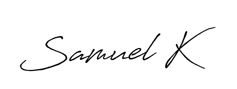 Also You can easily find your signature by using the search form. We will create Samuel K name handwritten signature images for you free of cost using Antro_Vectra_Bolder sign style. Samuel K signature style 7 images and pictures png