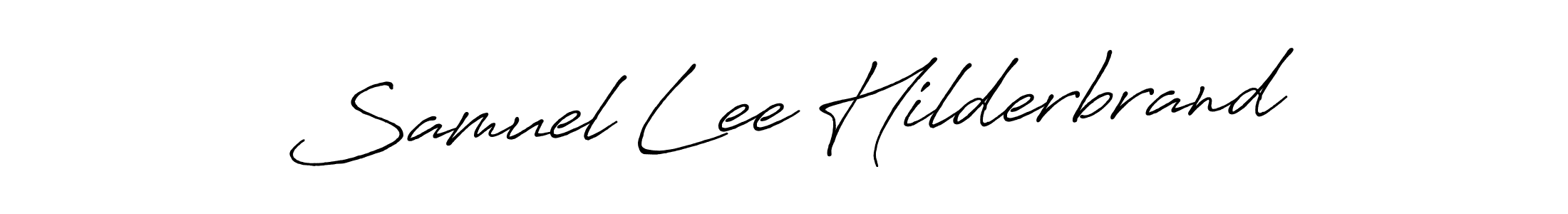 Create a beautiful signature design for name Samuel Lee Hilderbrand. With this signature (Antro_Vectra_Bolder) fonts, you can make a handwritten signature for free. Samuel Lee Hilderbrand signature style 7 images and pictures png