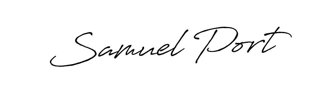 if you are searching for the best signature style for your name Samuel Port. so please give up your signature search. here we have designed multiple signature styles  using Antro_Vectra_Bolder. Samuel Port signature style 7 images and pictures png