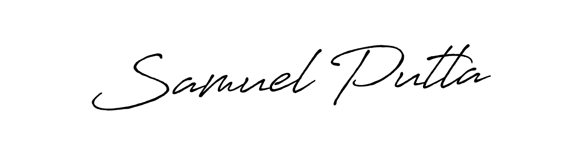 Samuel Putla stylish signature style. Best Handwritten Sign (Antro_Vectra_Bolder) for my name. Handwritten Signature Collection Ideas for my name Samuel Putla. Samuel Putla signature style 7 images and pictures png