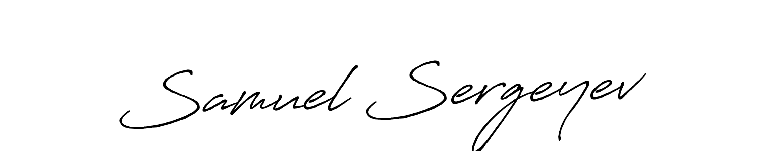 Make a beautiful signature design for name Samuel Sergeyev. With this signature (Antro_Vectra_Bolder) style, you can create a handwritten signature for free. Samuel Sergeyev signature style 7 images and pictures png