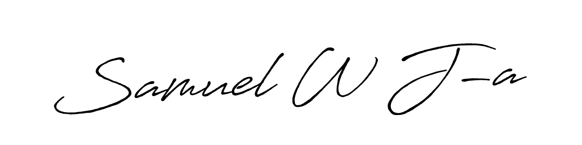 It looks lik you need a new signature style for name Samuel W J-a. Design unique handwritten (Antro_Vectra_Bolder) signature with our free signature maker in just a few clicks. Samuel W J-a signature style 7 images and pictures png