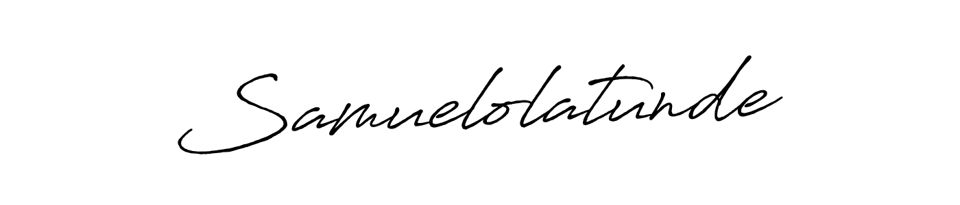 Use a signature maker to create a handwritten signature online. With this signature software, you can design (Antro_Vectra_Bolder) your own signature for name Samuelolatunde. Samuelolatunde signature style 7 images and pictures png