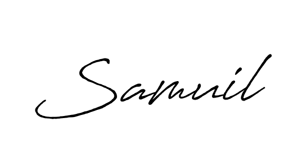 Antro_Vectra_Bolder is a professional signature style that is perfect for those who want to add a touch of class to their signature. It is also a great choice for those who want to make their signature more unique. Get Samuil name to fancy signature for free. Samuil signature style 7 images and pictures png