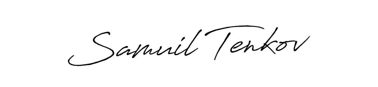 Create a beautiful signature design for name Samuil Tenkov. With this signature (Antro_Vectra_Bolder) fonts, you can make a handwritten signature for free. Samuil Tenkov signature style 7 images and pictures png
