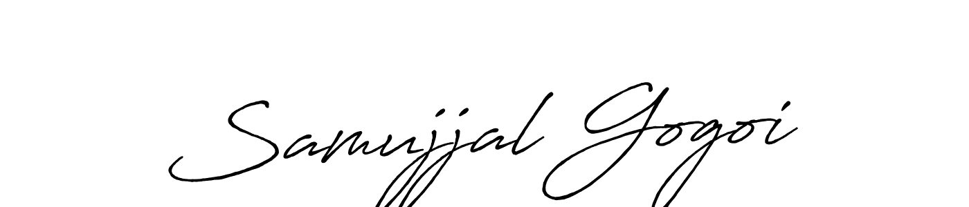 Create a beautiful signature design for name Samujjal Gogoi. With this signature (Antro_Vectra_Bolder) fonts, you can make a handwritten signature for free. Samujjal Gogoi signature style 7 images and pictures png