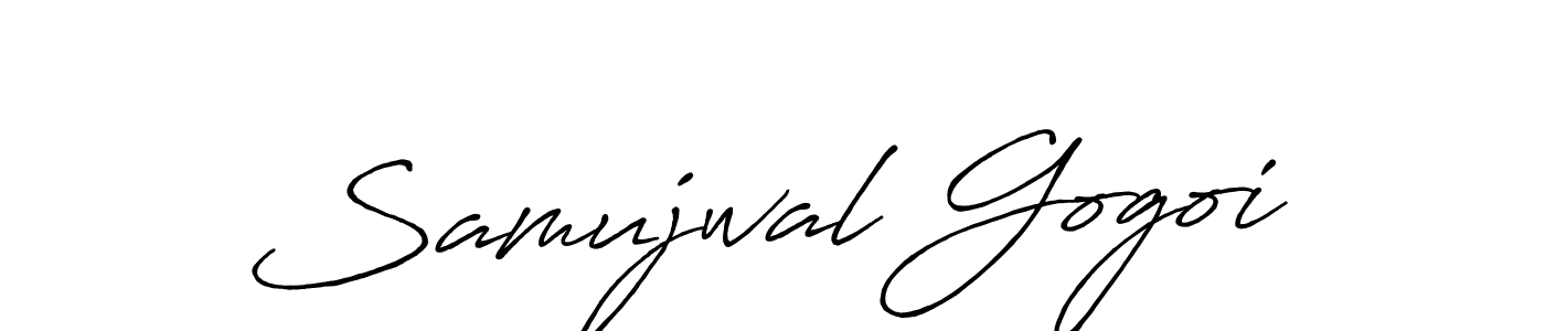 Also we have Samujwal Gogoi name is the best signature style. Create professional handwritten signature collection using Antro_Vectra_Bolder autograph style. Samujwal Gogoi signature style 7 images and pictures png