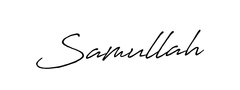 Make a beautiful signature design for name Samullah. With this signature (Antro_Vectra_Bolder) style, you can create a handwritten signature for free. Samullah signature style 7 images and pictures png