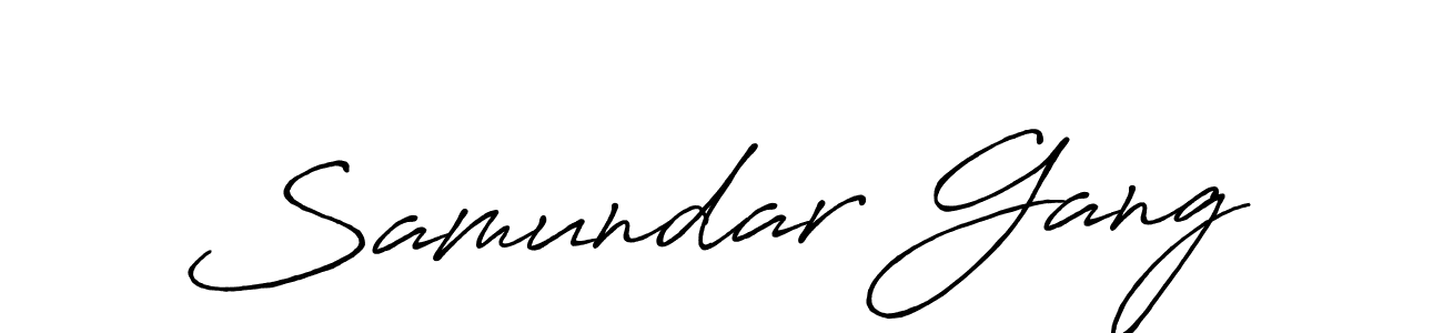 Design your own signature with our free online signature maker. With this signature software, you can create a handwritten (Antro_Vectra_Bolder) signature for name Samundar Gang. Samundar Gang signature style 7 images and pictures png