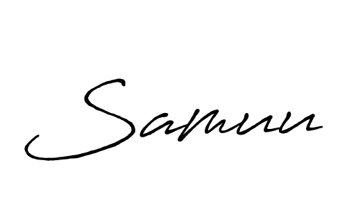 Create a beautiful signature design for name Samuu. With this signature (Antro_Vectra_Bolder) fonts, you can make a handwritten signature for free. Samuu signature style 7 images and pictures png