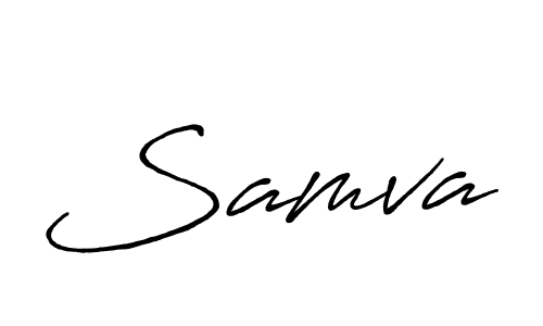 Create a beautiful signature design for name Samva. With this signature (Antro_Vectra_Bolder) fonts, you can make a handwritten signature for free. Samva signature style 7 images and pictures png