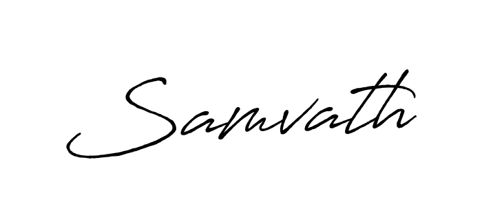 Use a signature maker to create a handwritten signature online. With this signature software, you can design (Antro_Vectra_Bolder) your own signature for name Samvath. Samvath signature style 7 images and pictures png